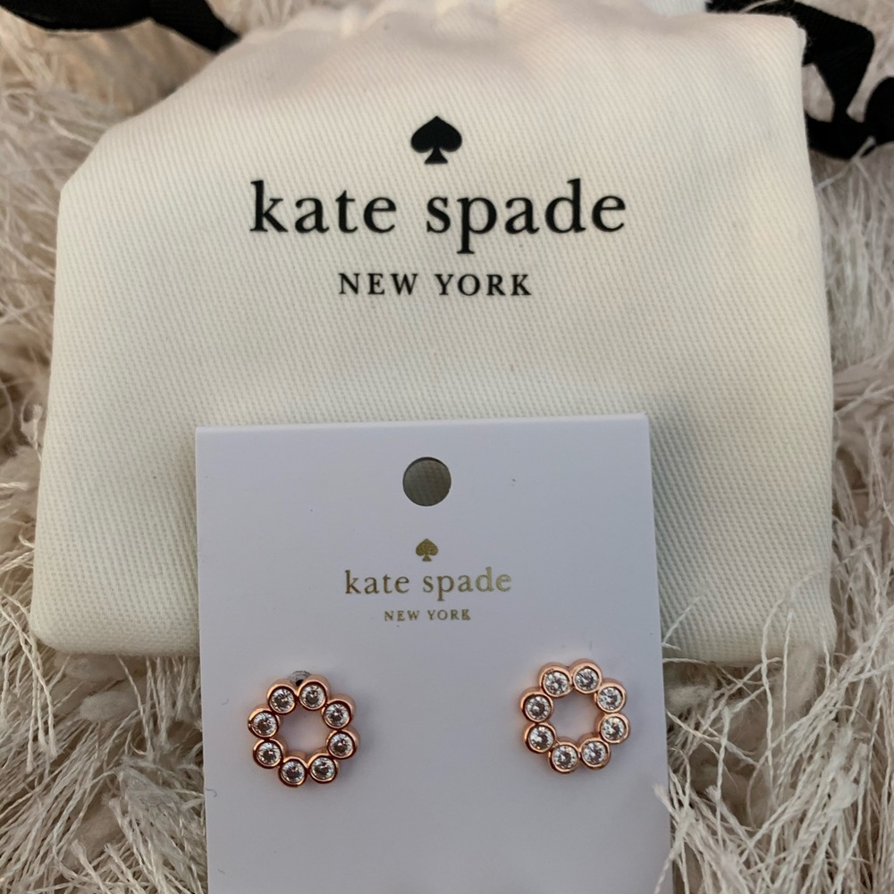 NWT Kate Spade Full Circle rose gold studs